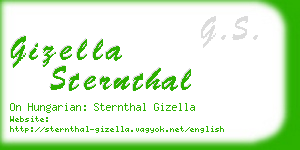 gizella sternthal business card